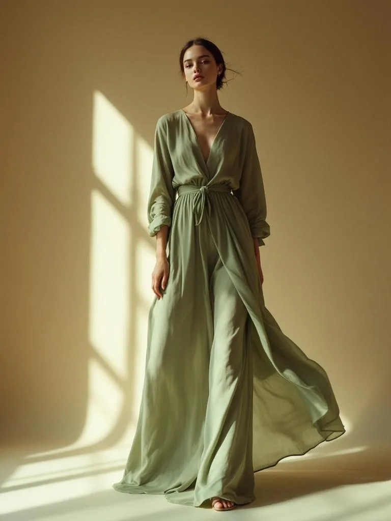 Editorial fashion photograph from the Atelier Verde lookbook